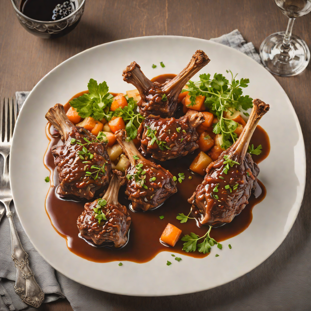 Slow-Cooked Lamb Shanks Braised in Tasmanian Pinot Noir
