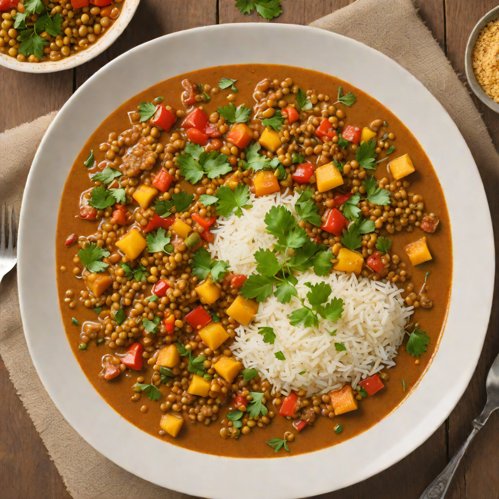 Vegetable and Lentil Ethiopian Curry with Berbere and Coconut Milk