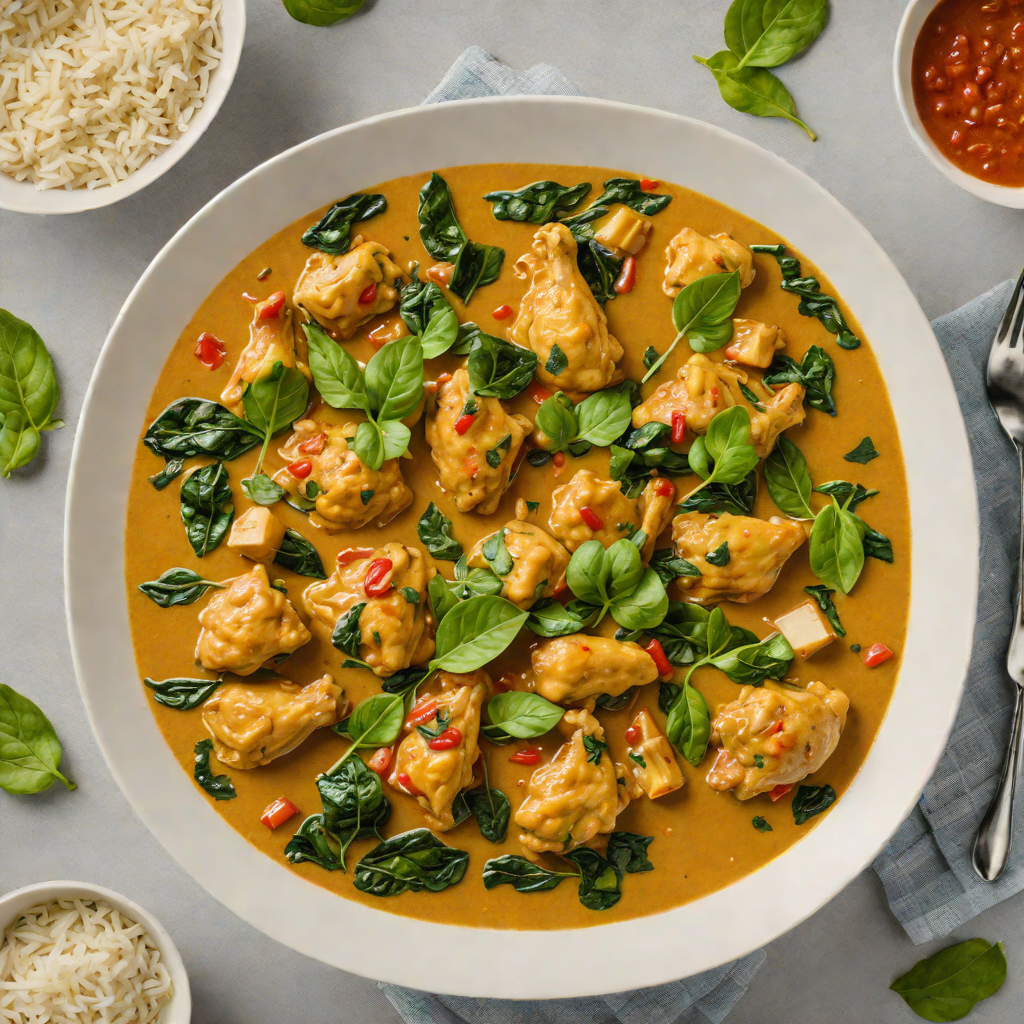 One-Pot Chicken and Spinach Curry with Coconut Milk