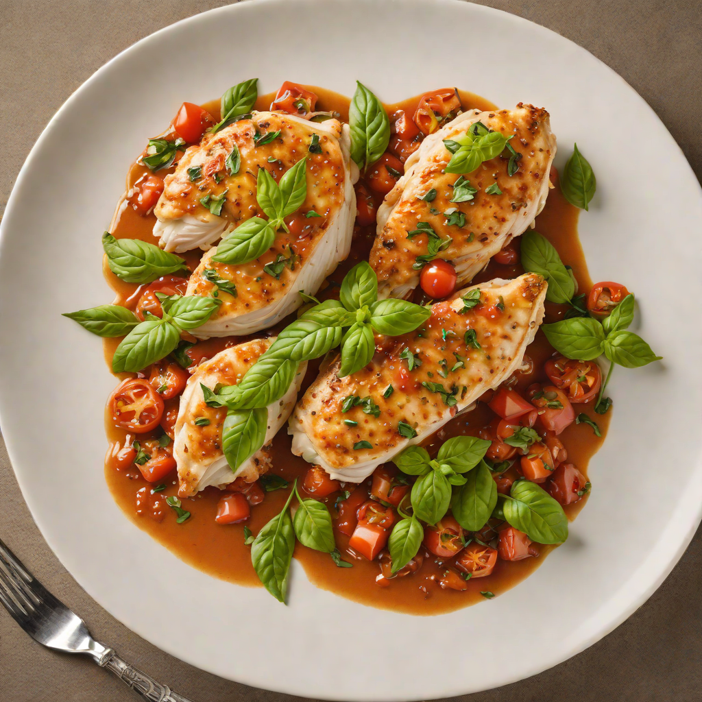Pan-Seared Chicken with Sun Prairie Tomato and Basil Sauce