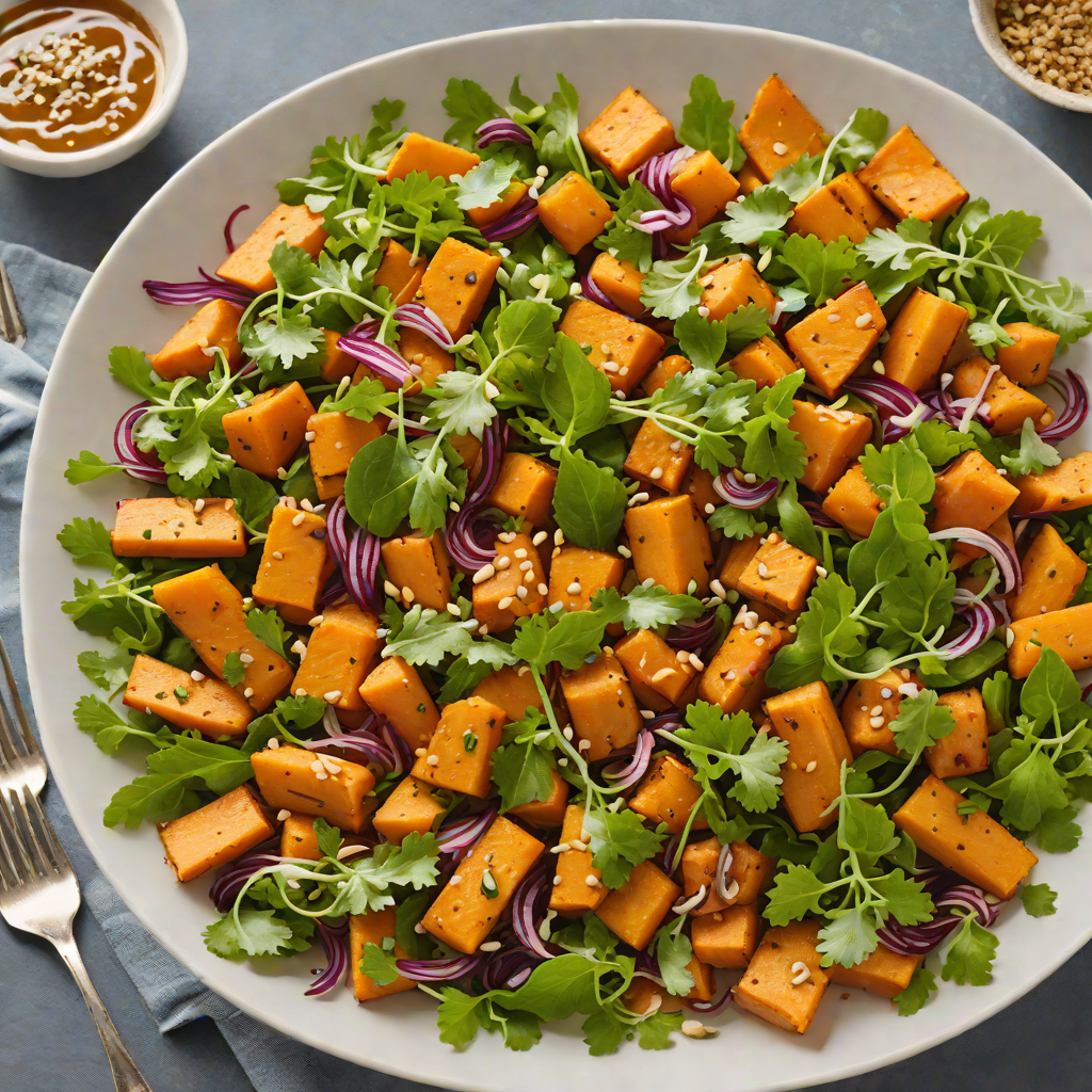 Miso-Glazed Sweet Potato and Ginger Salad
