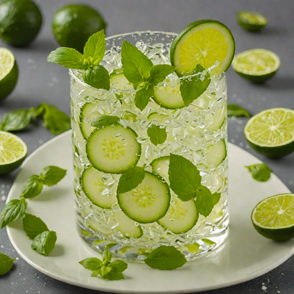 Cucumber-Basil Tequila Cooler with Lime Zest