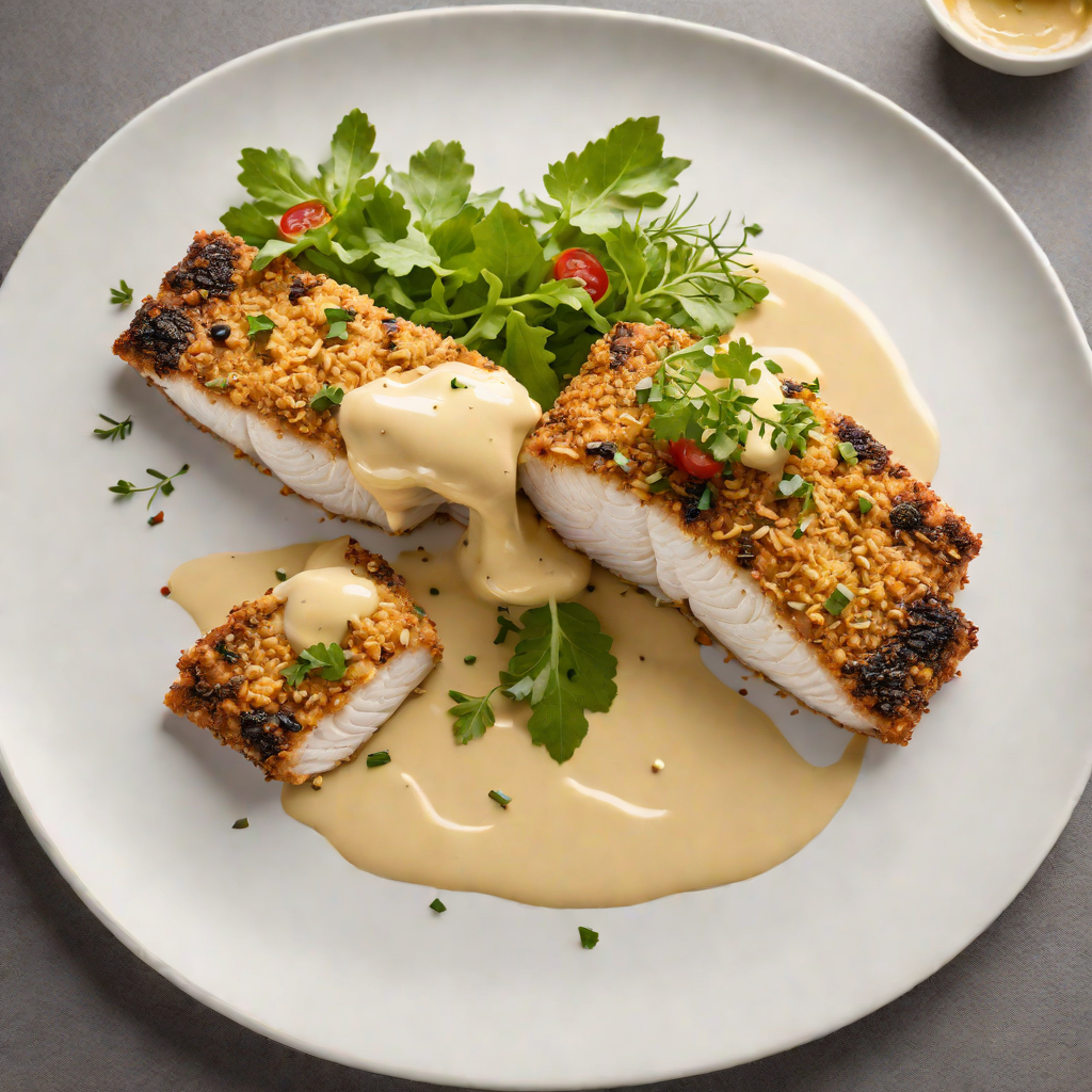 Macadamia-Crusted Barramundi with Wattleseed Aioli