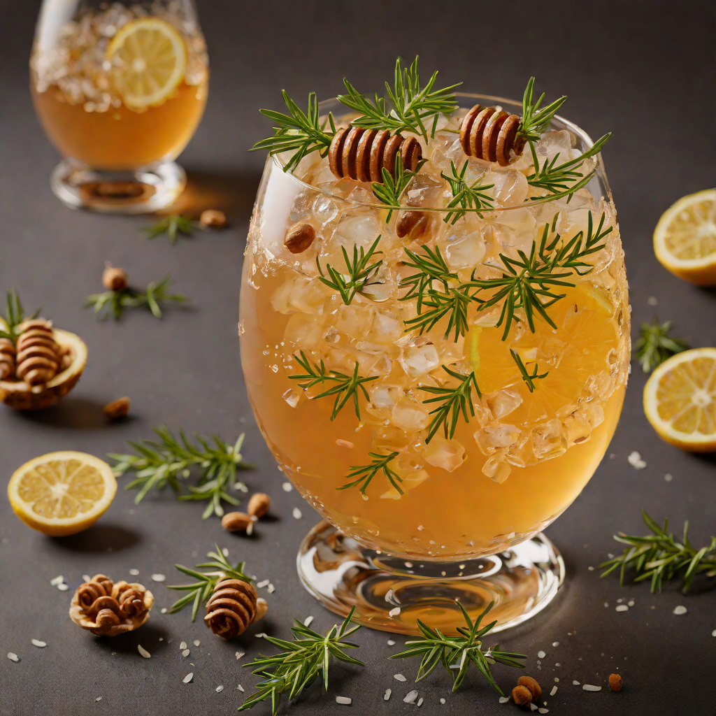 Honey-Rosemary Bourbon Fizz