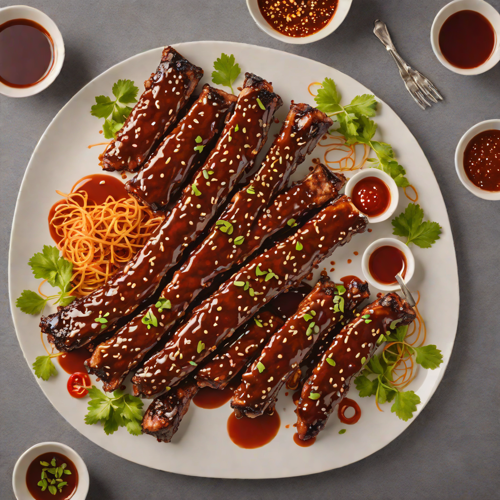 Korean-Style Pork Ribs with Gochujang Barbecue Sauce