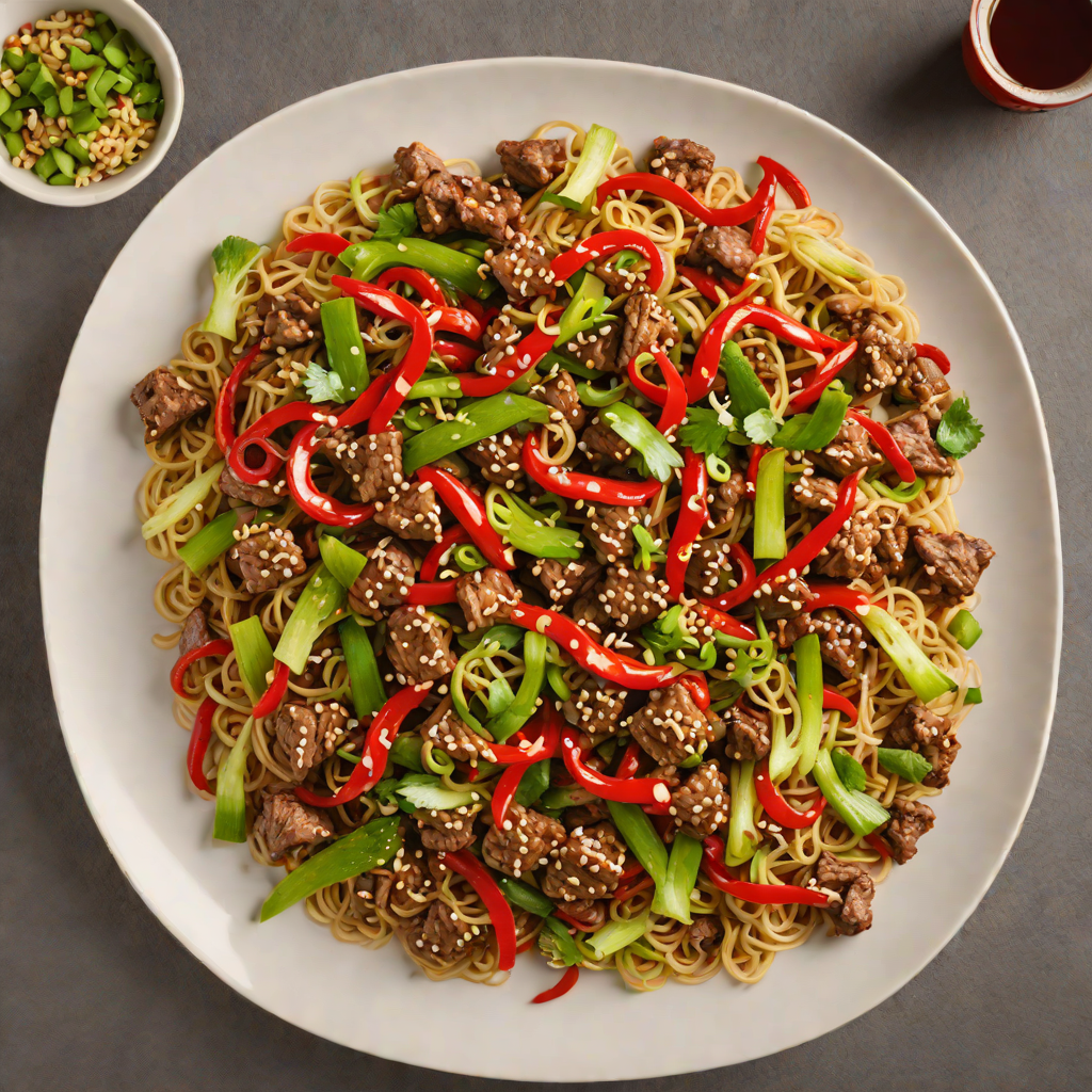 Spicy Beef Stir-Fry with Red Chili and Scallions