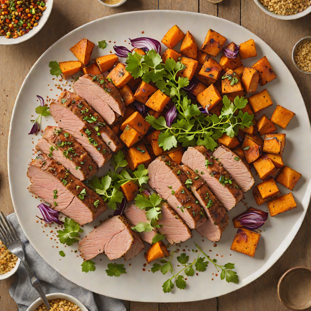 Sheet Pan Cumin-Spiced Pork Tenderloin with Roasted Sweet Potatoes