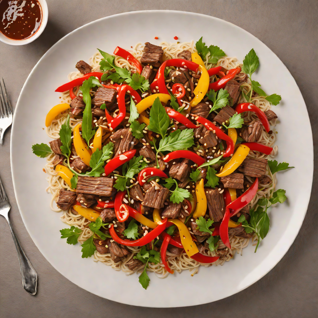 Kangaroo Stir-Fry with Bush Tomato and Red Pepper