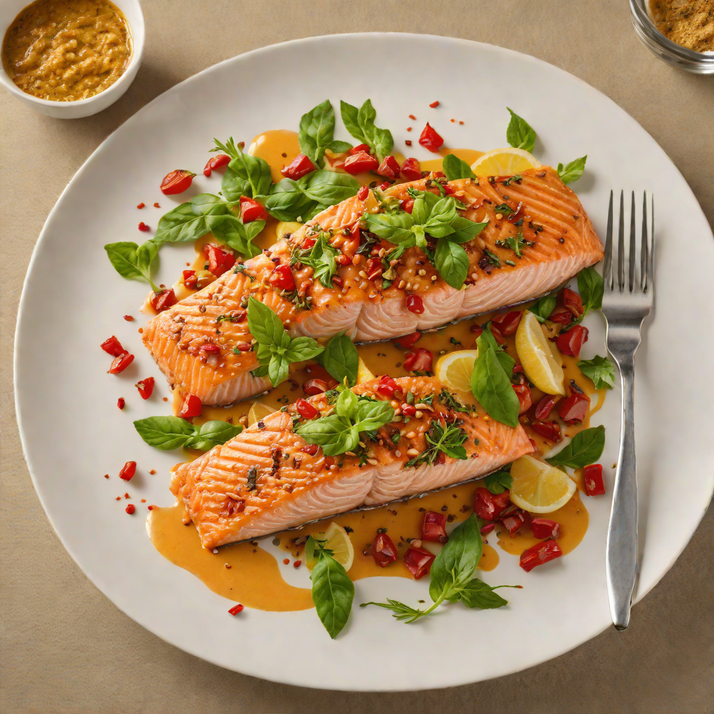 Pan-Seared Salmon with Sun-Dried Tomato Pesto