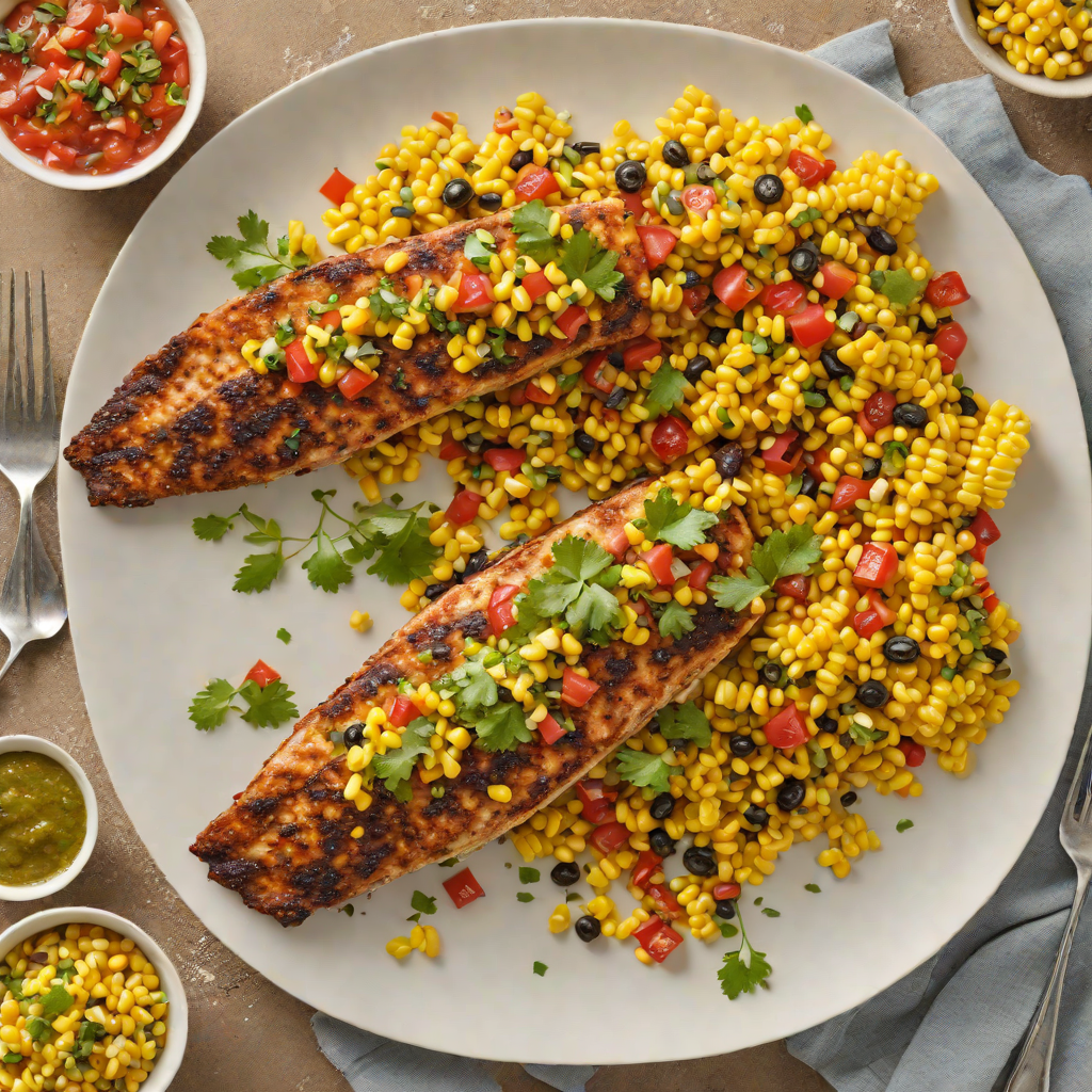 Grilled Cajun-Spiced Catfish with Spicy Corn Salsa