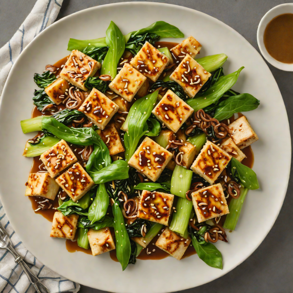 Stir-Fried Tofu and Bok Choy with Garlic-Soy Glaze