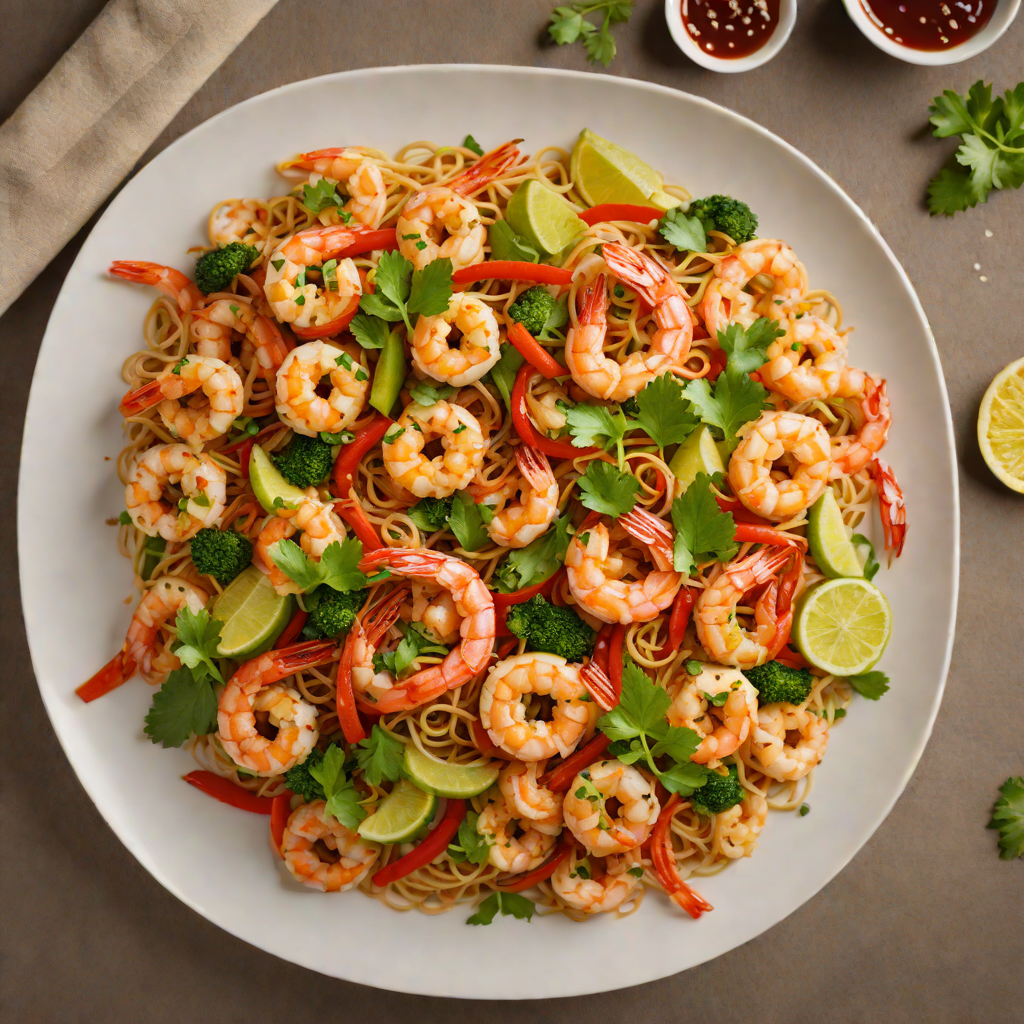 Shrimp Stir-Fry with Garlic-Ginger Sauce