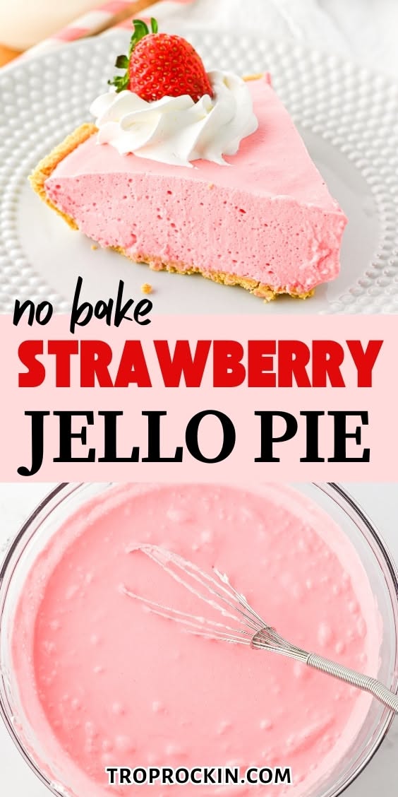 No-Bake Strawberry Cream Pie with Jell-O Glaze