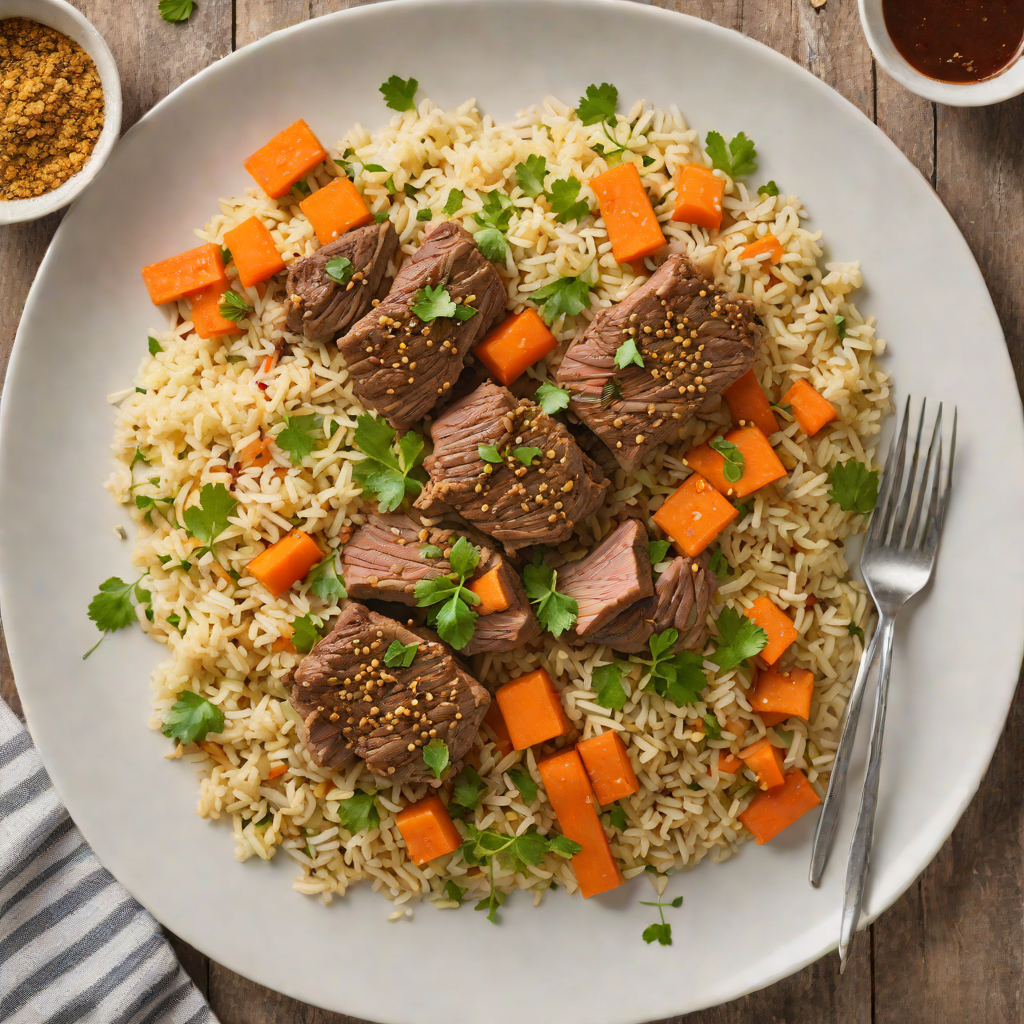 Slow Cooker Moroccan-Spiced Lamb with Carrots and Cauliflower Rice