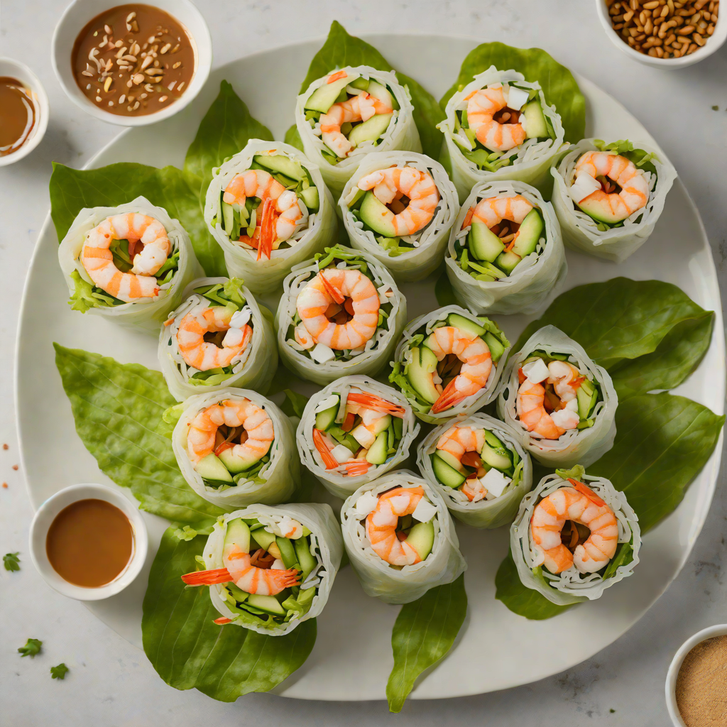 Fresh Shrimp Summer Rolls with Peanut Dipping Sauce