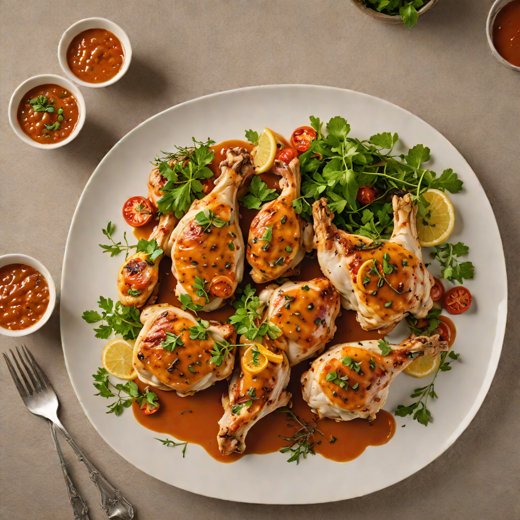 Grilled Lemon-Thyme Chicken with Smoky Paprika Sauce