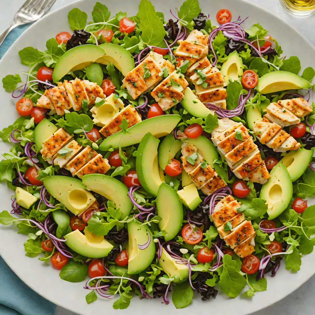 Sautéed Chicken and Avocado Salad with Citrus Vinaigrette