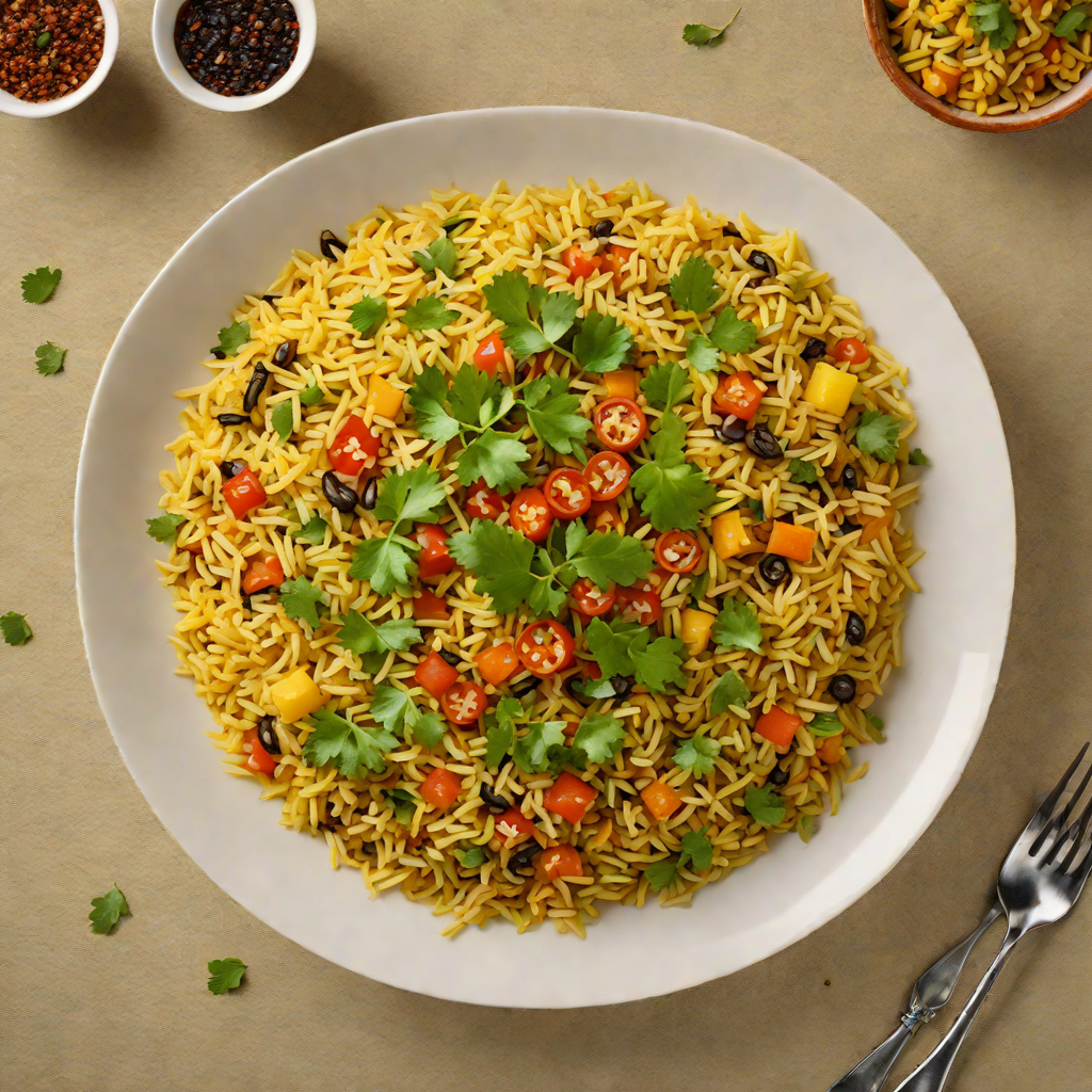 Gujarati Dal and Vegetable Pulao with Fresh Coriander