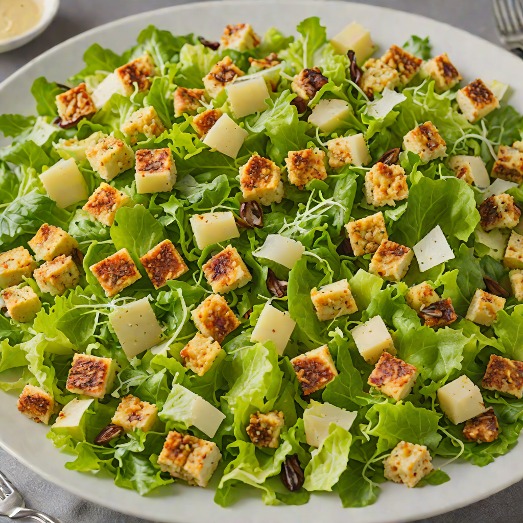 Classic Caesar Salad with Homemade Garlic Croutons