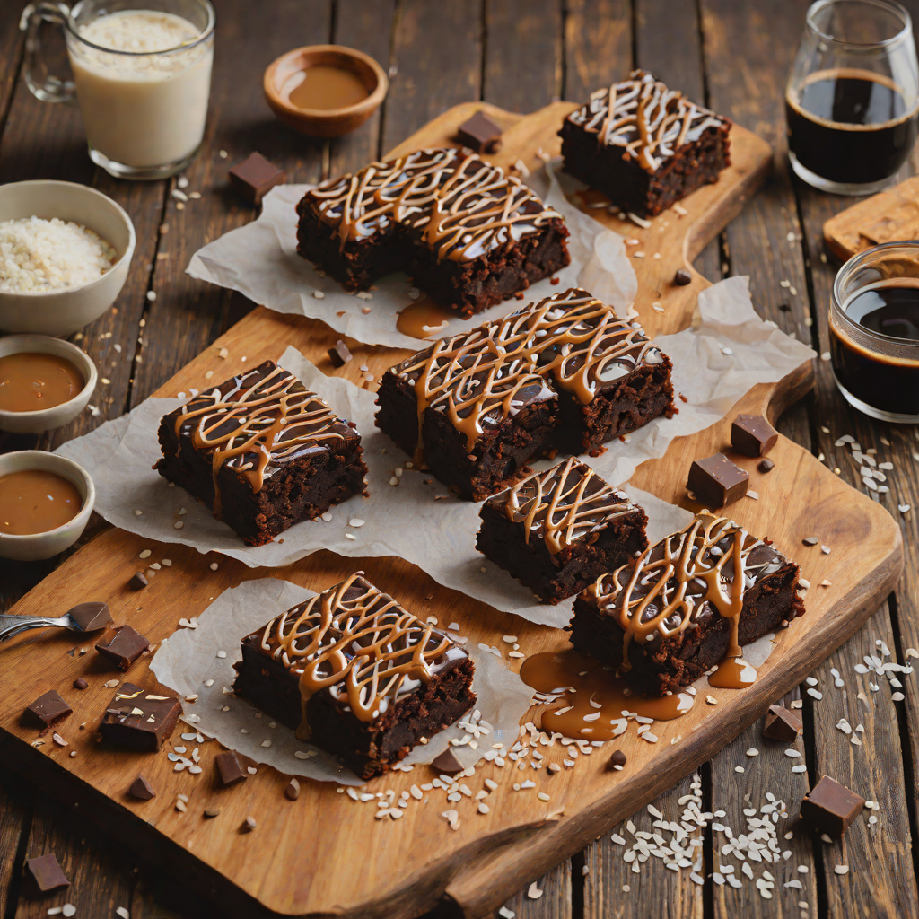 Chocolate-Stout Brownie Bars with Sea Salt Caramel Drizzle