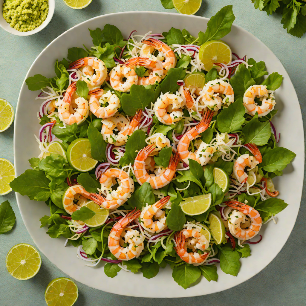 Tiki-Style Coconut and Lime Chilled Shrimp Salad