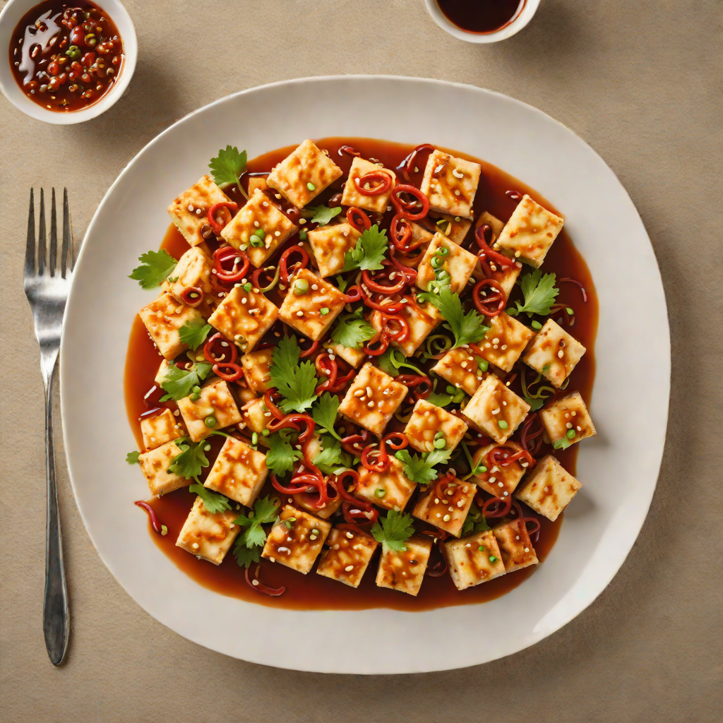 Stir-Fried Tofu with Spicy Garlic Chili Sauce