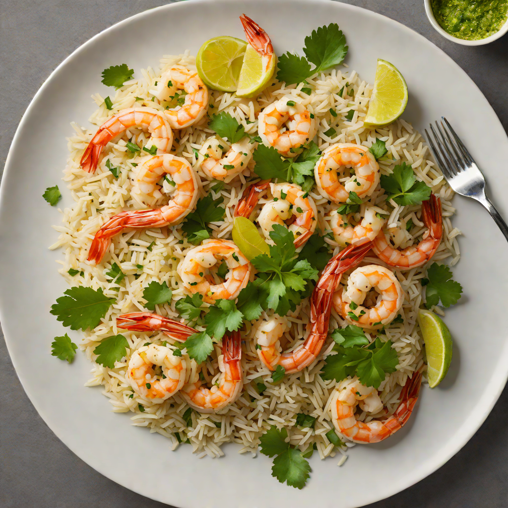 Sautéed Shrimp with Garlic-Lime Butter and Cilantro Rice