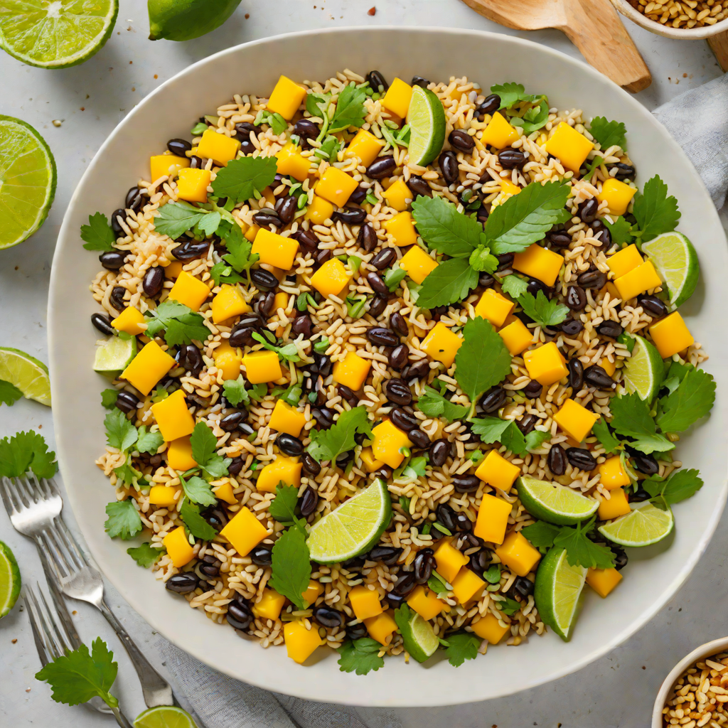 Cilantro-Lime Quinoa Salad with Black Beans and Mango