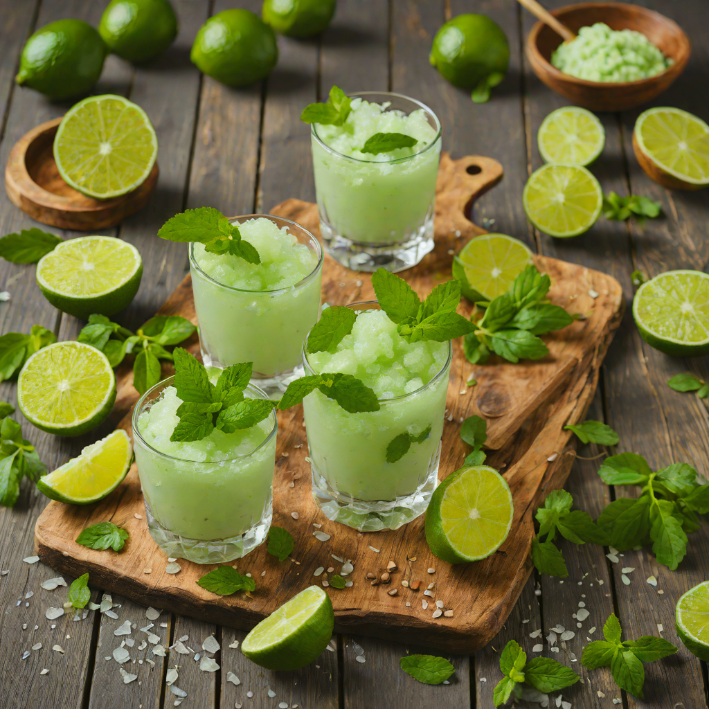 Mojito Sorbet with Fresh Mint and Lime