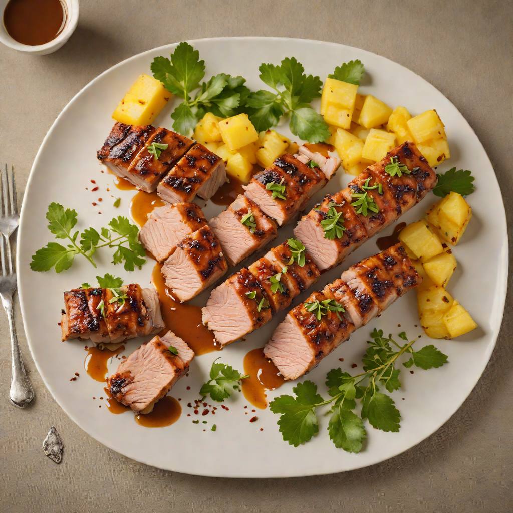 Roasted Pineapple and Jerk-Spiced Pork Tenderloin