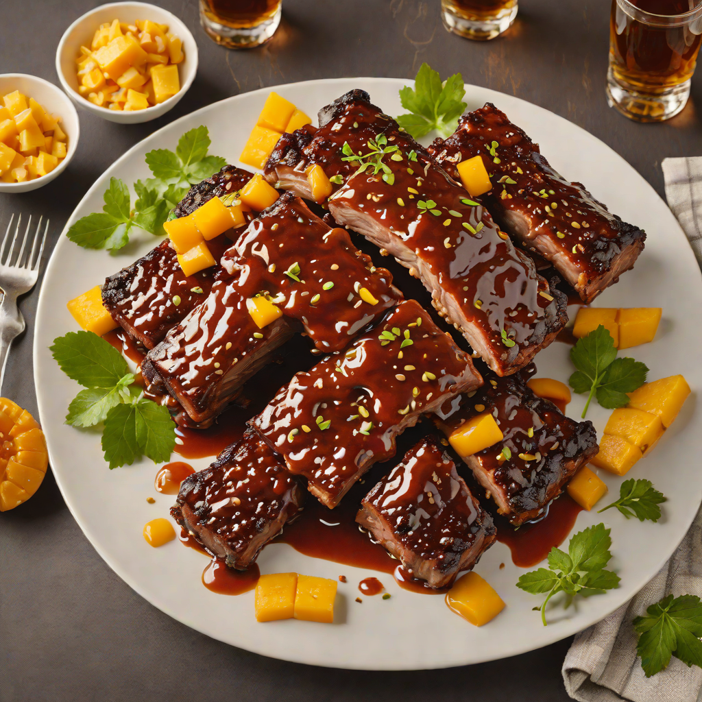 Maple-Mango Glazed Smoked Ribs