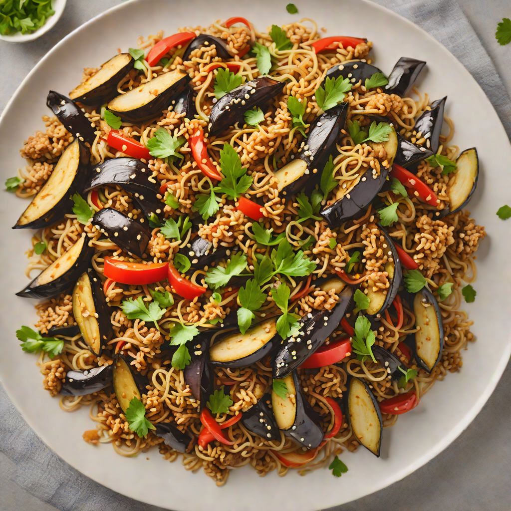 Eggplant Stir-Fry with Ground Pork and Garlic Soy Sauce