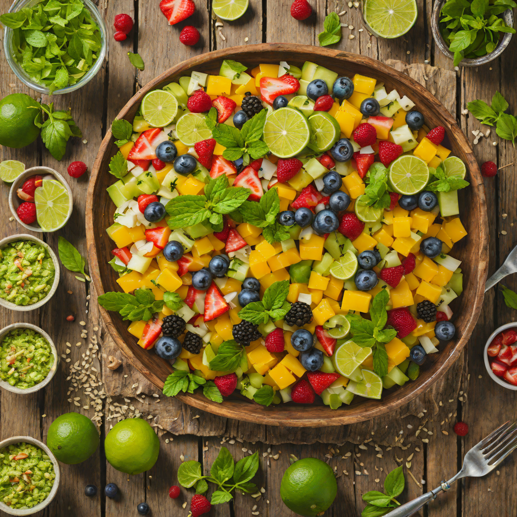 Mojito-Inspired Rum-Soaked Fruit Salad