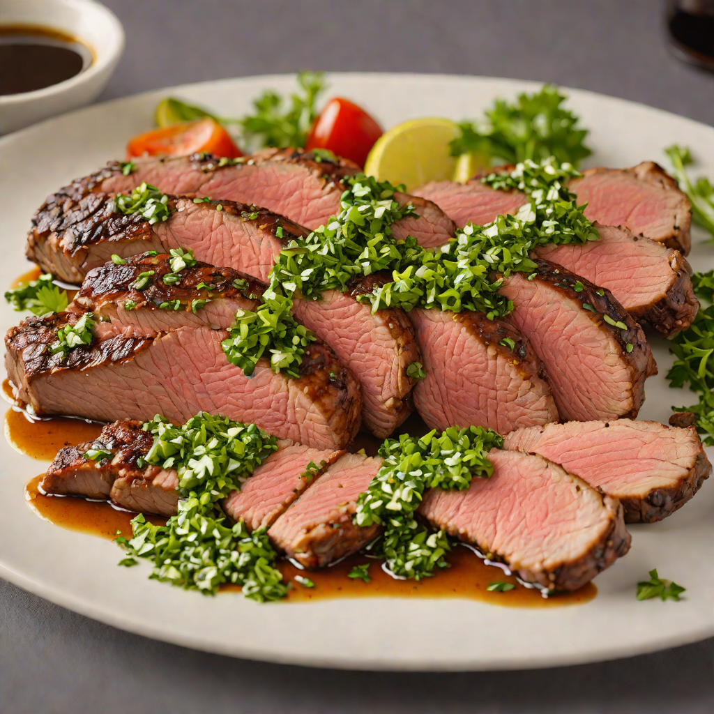 Grilled Tri-Tip Steak with Chimichurri Sauce