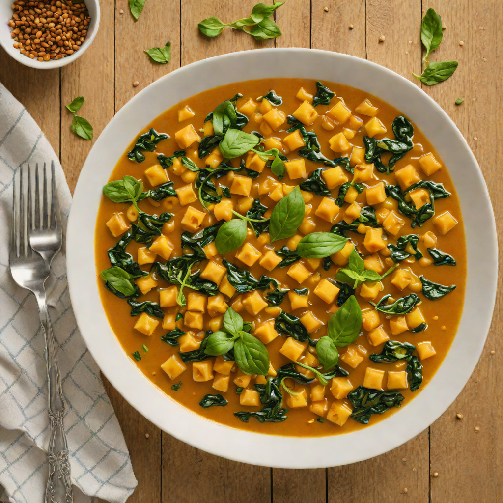 Low-Sodium Chickpea and Spinach Stew with Turmeric