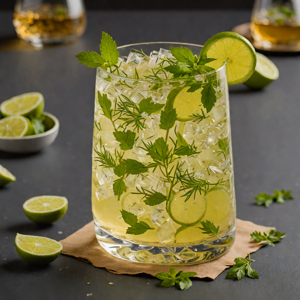 Herb-Infused Gin and Green Tea Cooler