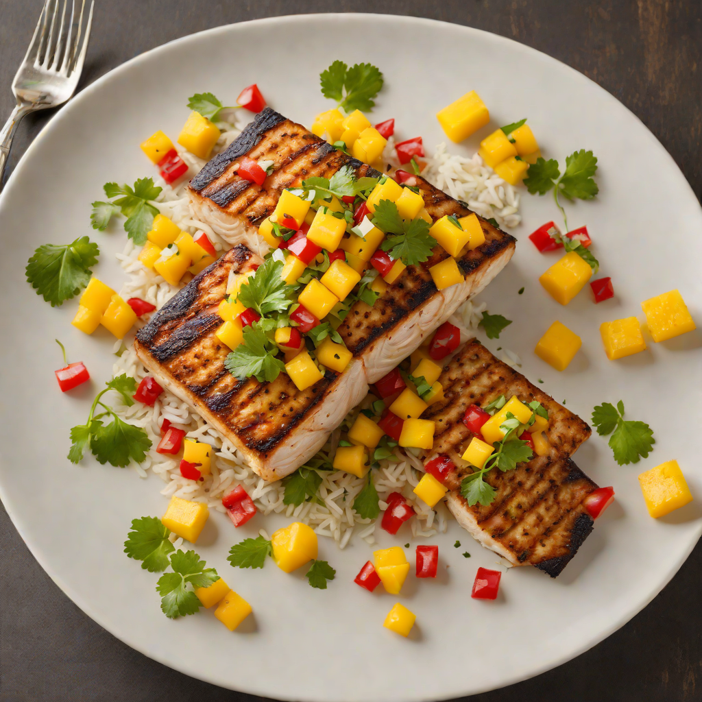 Tiki-Style Charred Mahi Mahi with Mango Salsa