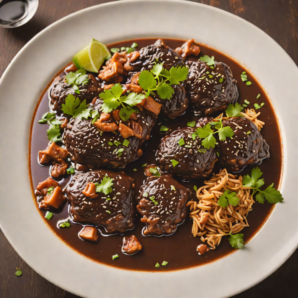 Slow-Simmered Oaxacan Black Mole with Chicken Thighs