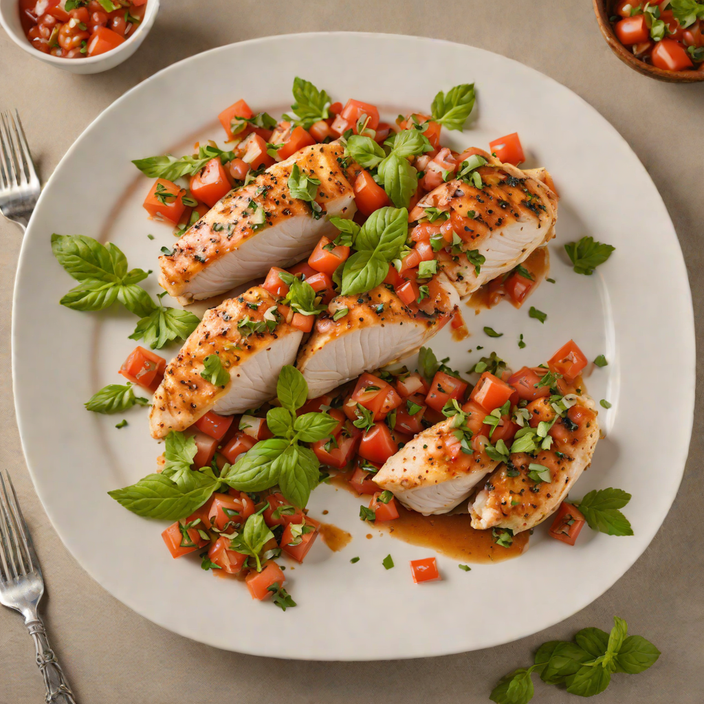Pan-Seared Chicken with Tomato Basil Salsa