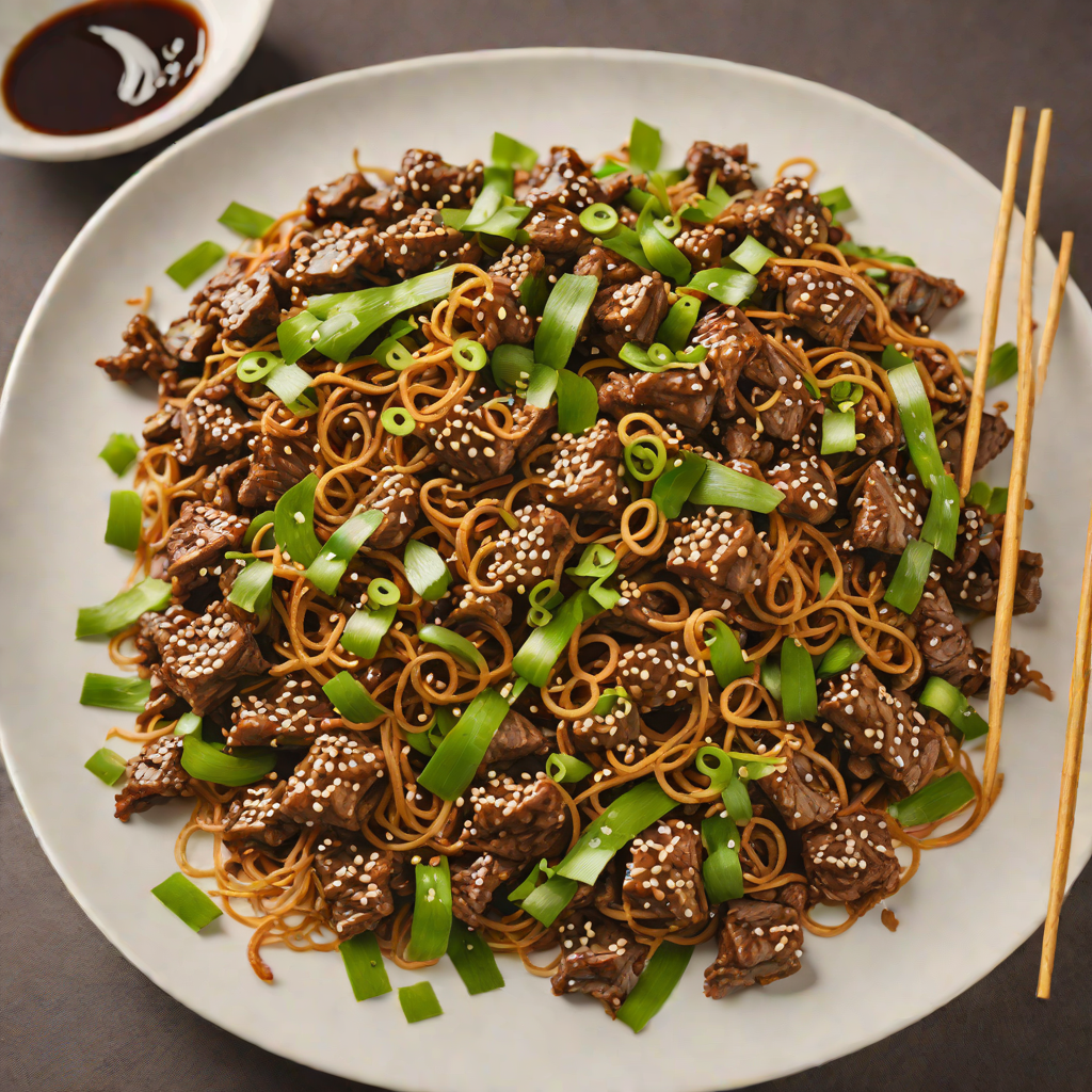 Szechuan Stir-Fried Beef with Crispy Scallions