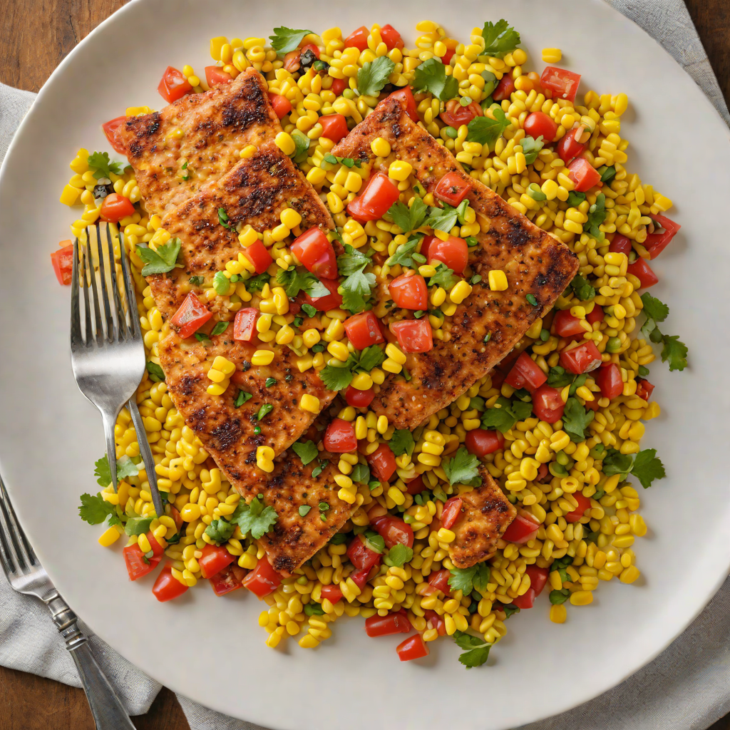 Baked Cajun-Spiced Catfish with Corn and Tomato Succotash