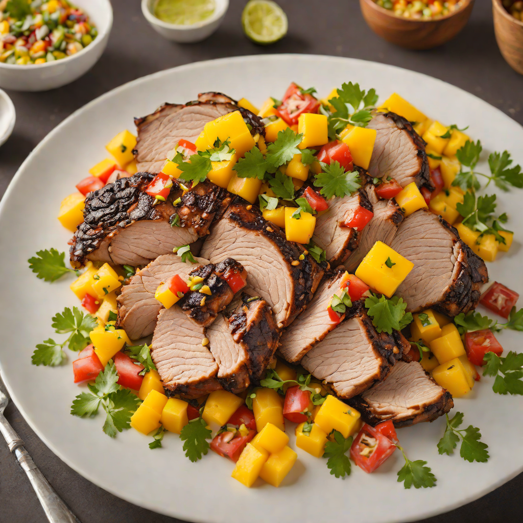Slow-Roasted Island-Style Pork Shoulder with Mango Salsa