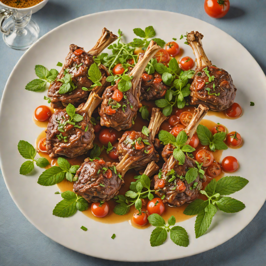 Slow-Cooked Lamb Shanks with River Mint and Bush Tomato