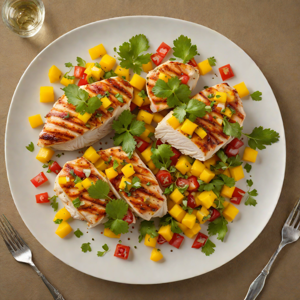 Pan-Seared Chicken with Mango and Cilantro Salsa