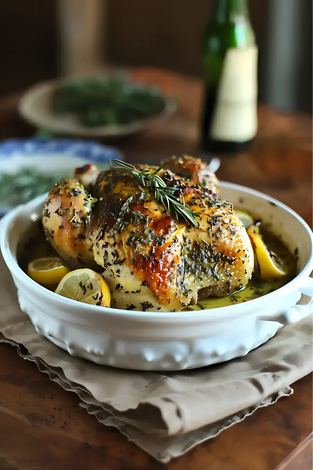 Herb-Roasted Chicken with Lemon and Dill