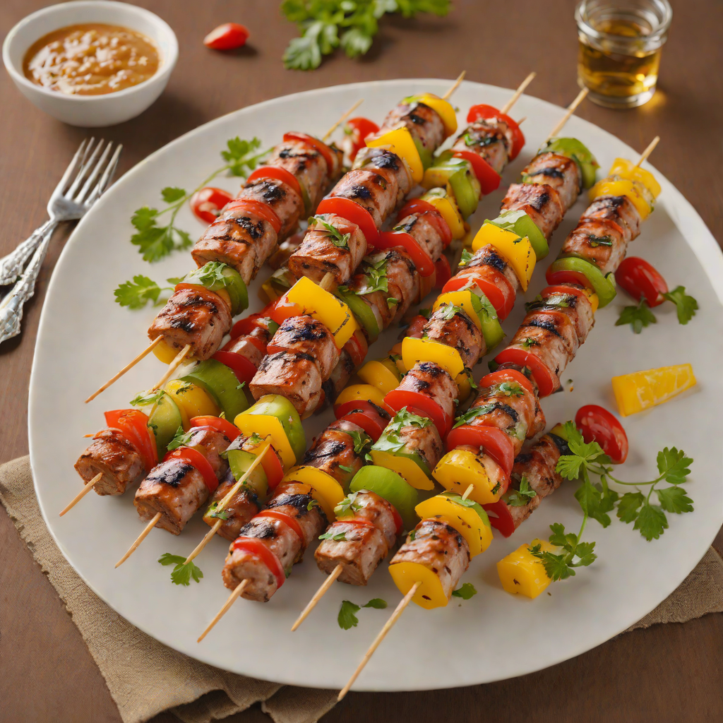Lakefront Grilled Sausage and Pepper Skewers