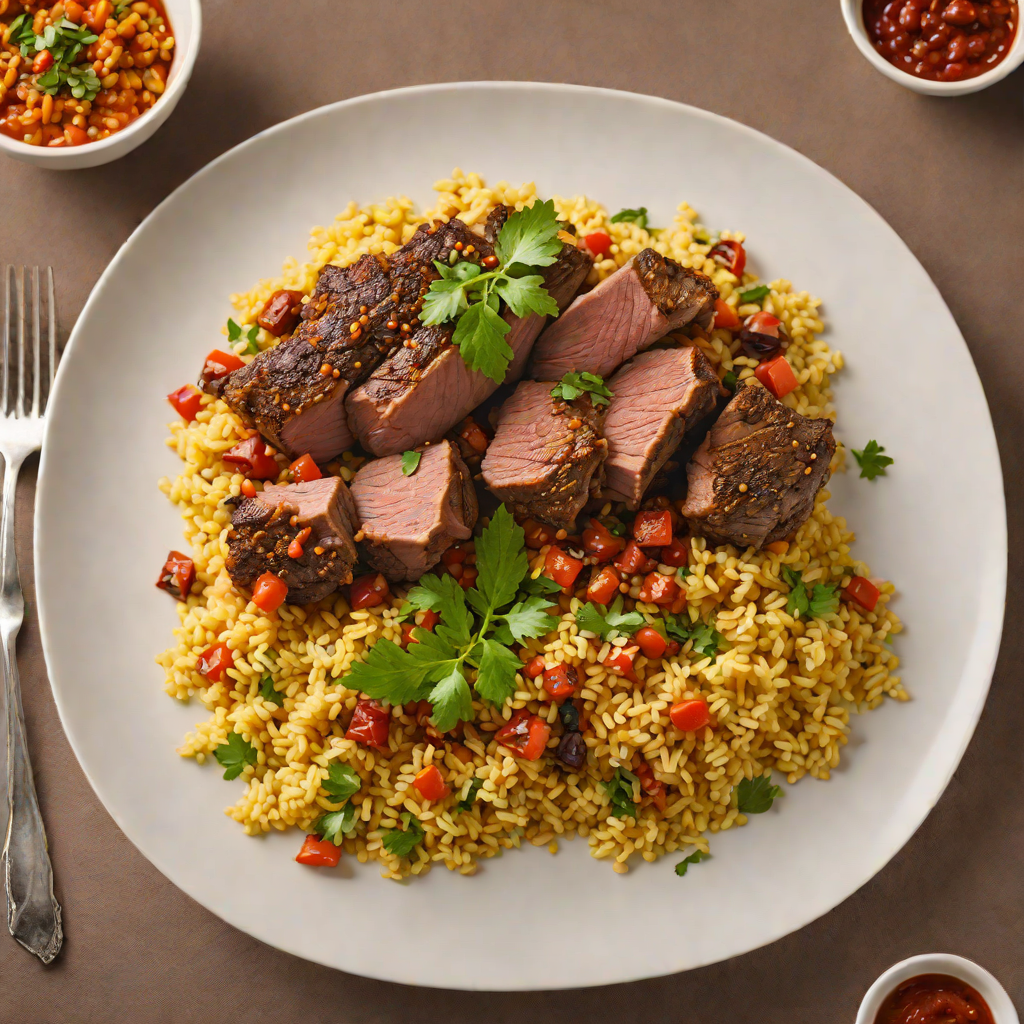 Roasted Harissa-Spiced Lamb with Warm Couscous