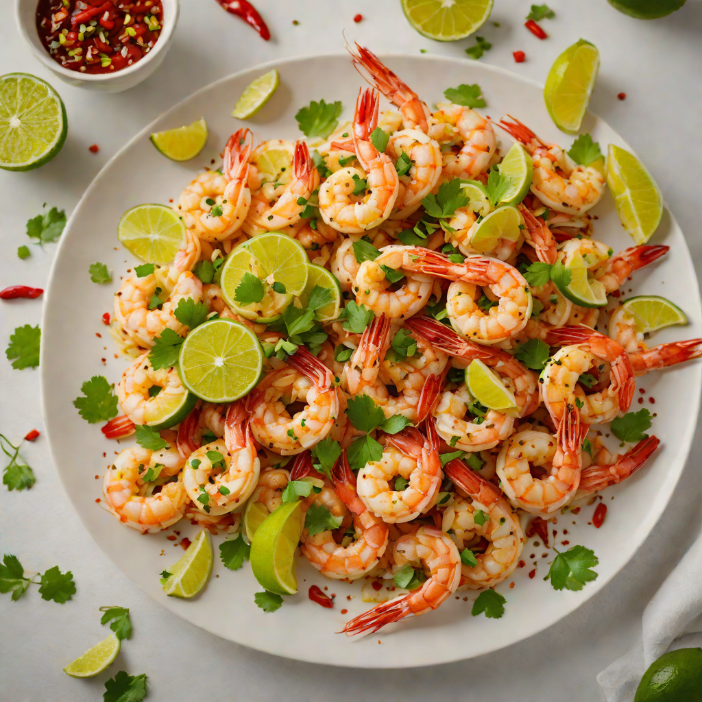 Sautéed Garlic Lime Shrimp with Chili Flakes