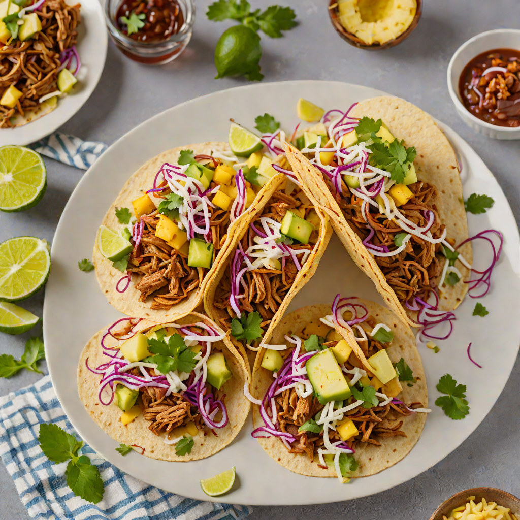 Slow-Cooked Pulled Pork Tacos with Pineapple Slaw