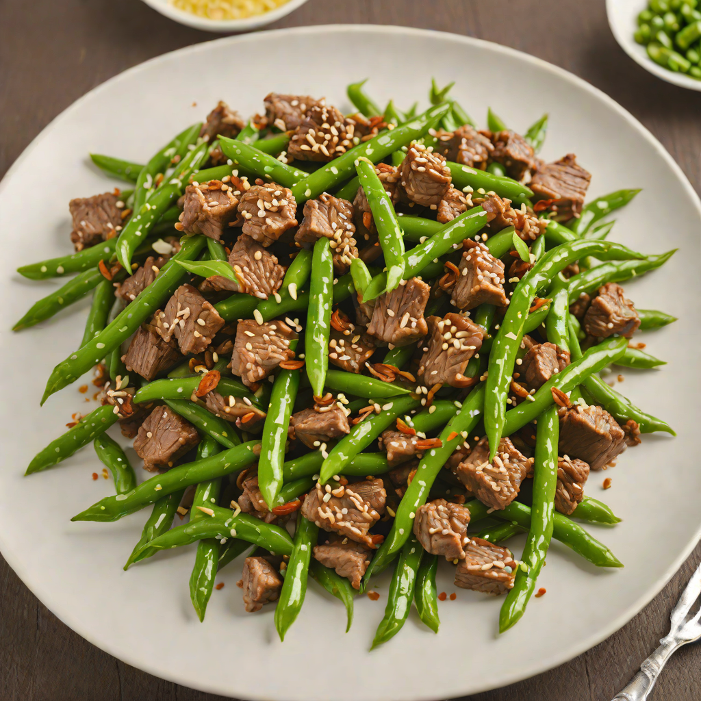 Stir-Fried Beef with Garlic and Green Beans